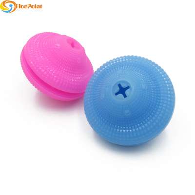 Pet Dog Toy Gyro Feeder Pink Durable Rubber Pet Training Toy Gyro For Dog Cat Chew