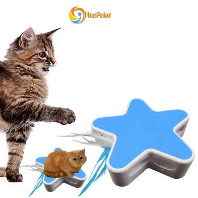 2020 pet supplies China Pet Kitten Entertainment Automatic Cat Exercise Teaser Toy with feather